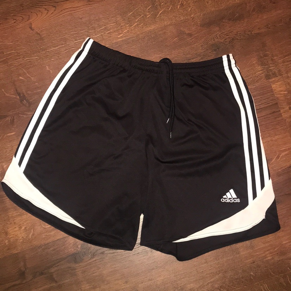 NIKE Black and White Drawstring Running Shorts